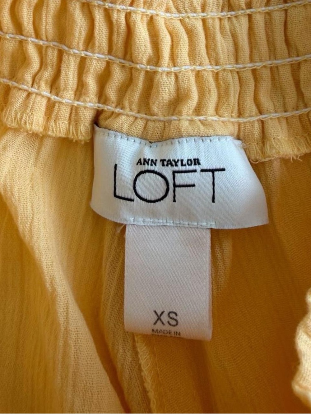 Flowy Yellow A-Line Cotton Midi Skirt - Picture 5 of 7